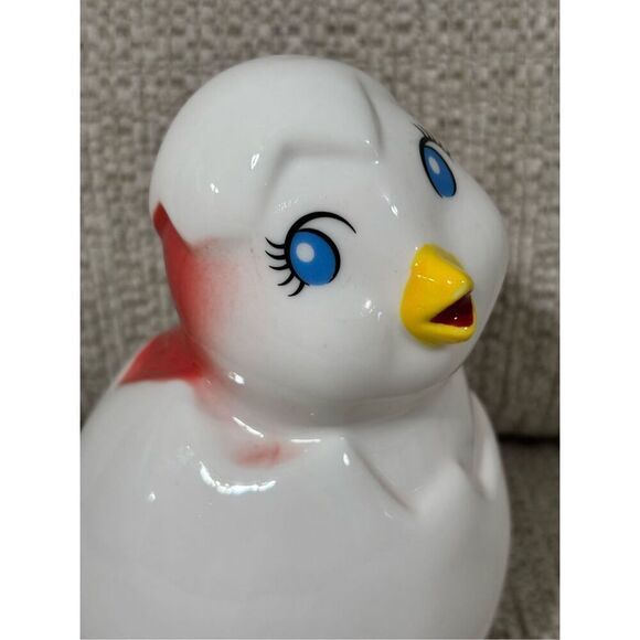 Target Bullseye Ceramic Easter Chick NWT White and Red Holiday Decor Bird - Picture 2 of 8